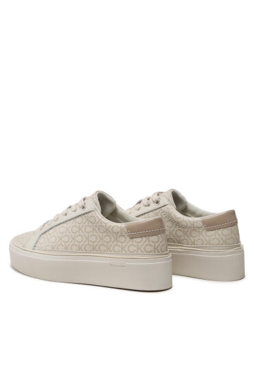 Calvin Klein Сникърси Flatform Cupsole Lace Up - Mono HW0HW01420 Бежов - Mera.bg