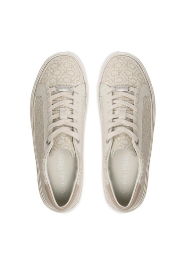 Calvin Klein Сникърси Flatform Cupsole Lace Up - Mono HW0HW01420 Бежов - Mera.bg