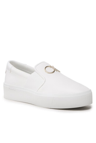 Calvin Klein Сникърси Flatform Cupsole Slip On W/Hw HW0HW01421 Бял - Mera.bg