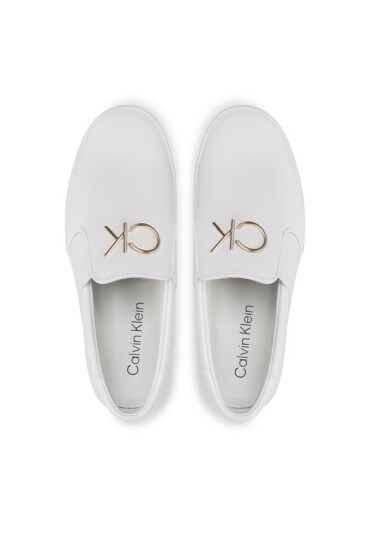 Calvin Klein Сникърси Flatform Cupsole Slip On W/Hw HW0HW01421 Бял - Mera.bg