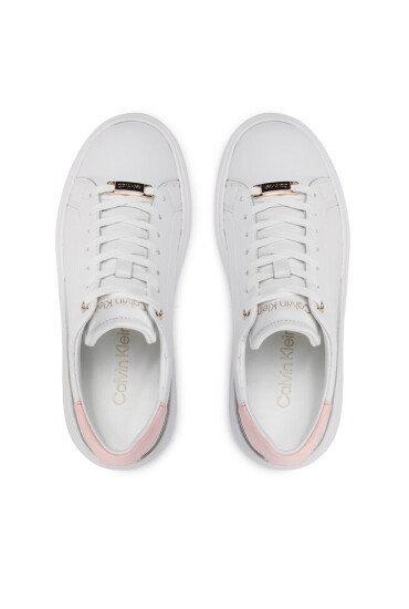 Calvin Klein Сникърси Gend Neut Lace Up Lth HW0HW00919 Бял - Mera.bg