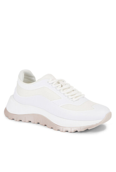 Calvin Klein Сникърси 2 Piece Sole Runner Lace Up HW0HW01640 Бял - Mera.bg