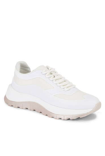Calvin Klein Сникърси 2 Piece Sole Runner Lace Up HW0HW01640 Бял - Mera.bg