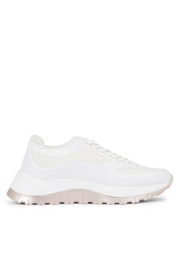Calvin Klein Сникърси 2 Piece Sole Runner Lace Up HW0HW01640 Бял - Mera.bg