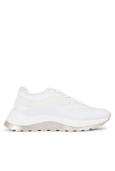 Calvin Klein Сникърси 2 Piece Sole Runner Lace Up HW0HW01640 Бял - Mera.bg
