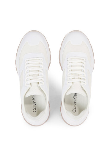 Calvin Klein Сникърси 2 Piece Sole Runner Lace Up HW0HW01640 Бял - Mera.bg