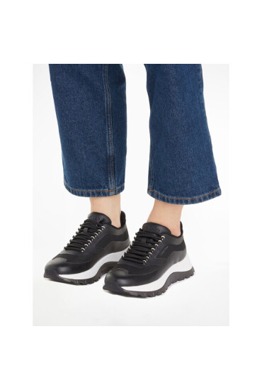 Calvin Klein Сникърси 2 Piece Sole Runner Lace Up HW0HW01640 Ck Black BEH - Mera.bg