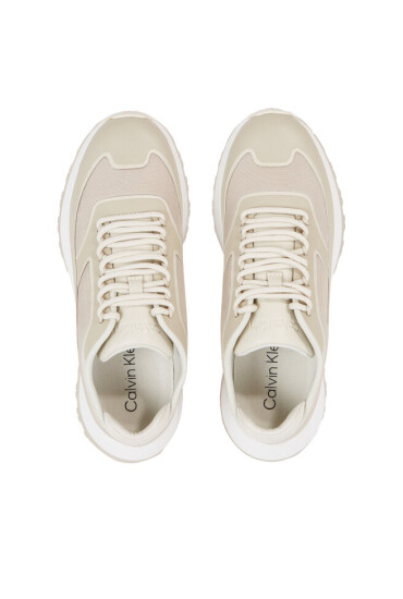 Calvin Klein Сникърси 2 Piece Sole Runner Lace Up HW0HW01640 Бежов - Mera.bg