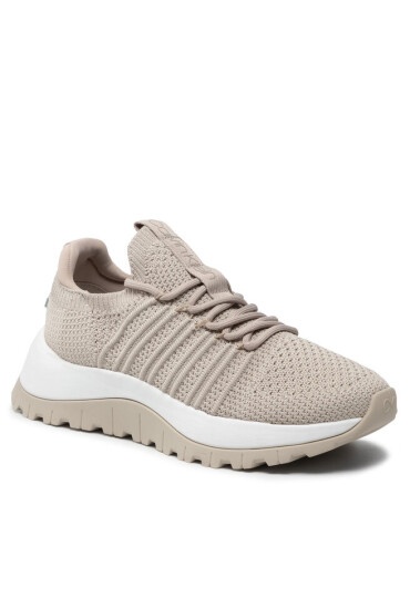 Calvin Klein Сникърси Knit Lace Up HW0HW00672 Silver Lining ACE - Mera.bg