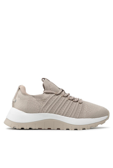 Calvin Klein Сникърси Knit Lace Up HW0HW00672 Silver Lining ACE - Mera.bg