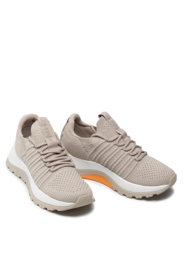 Calvin Klein Сникърси Knit Lace Up HW0HW00672 Silver Lining ACE - Mera.bg