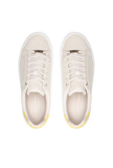 Calvin Klein Сникърси Vulc Lace Up-Lth HW0HW00839 Dk Ecru PC4 - Mera.bg