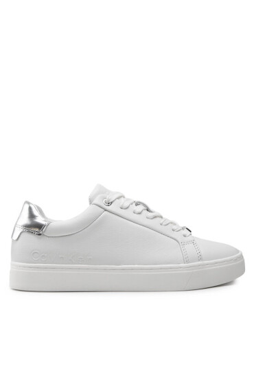 Calvin Klein Сникърси Cupsole Lace Up HW0HW01326 White/Silver 0K8 - Mera.bg