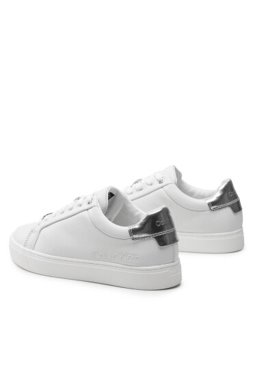Calvin Klein Сникърси Cupsole Lace Up HW0HW01326 White/Silver 0K8 - Mera.bg