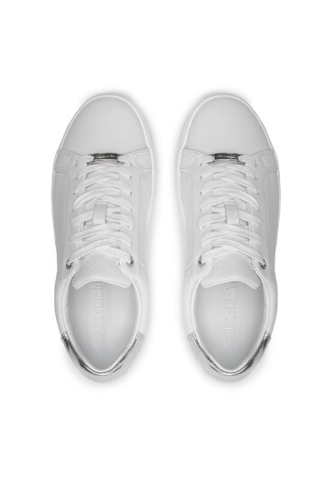 Calvin Klein Сникърси Cupsole Lace Up HW0HW01326 White/Silver 0K8 - Mera.bg