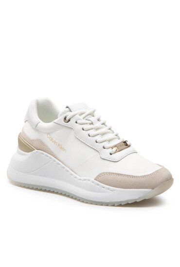 Calvin Klein Сникърси Internal Wedge Lace Up-Nylon Mix HW0HW00917 Ck White YAF - Mera.bg