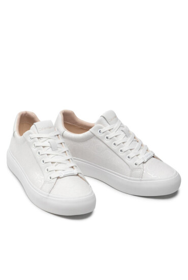 Calvin Klein Сникърси Vulc Lace Up HW0HW00797 White Mono Mix 0LE - Mera.bg