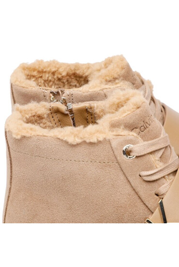 Calvin Klein Сникърси Flatform Cup High Top Ck Hw-S Wl HW0HW01334 Safari Canvas GEZ - Mera.bg