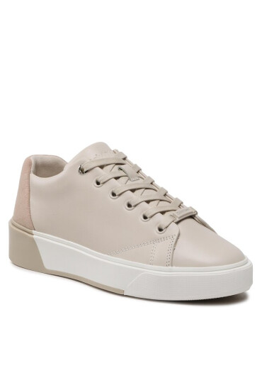 Calvin Klein Сникърси Heel Cupsole Lace Up Sue HW0HW01385 Dk Ecru PC4 - Mera.bg