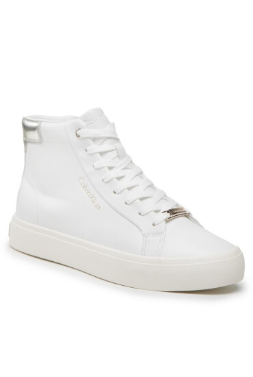 Calvin Klein Сникърси Vulc High Top HW0HW01343 White/Pale Gold 0LC - Mera.bg