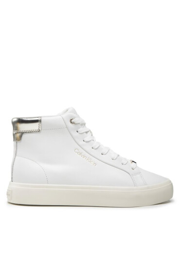 Calvin Klein Сникърси Vulc High Top HW0HW01343 White/Pale Gold 0LC - Mera.bg