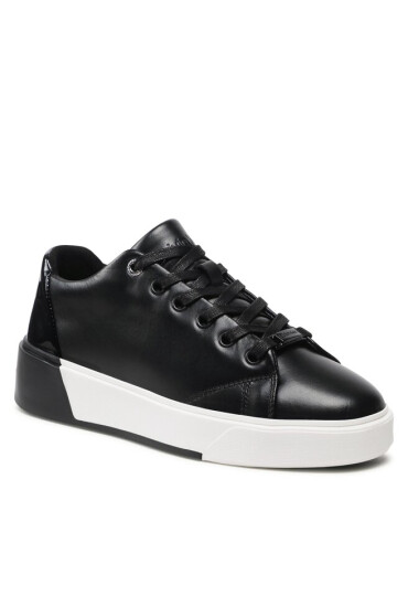 Calvin Klein Сникърси Heel Cupsole Lace Up-Lth Mix HW0HW01209 Ck Black BAX - Mera.bg