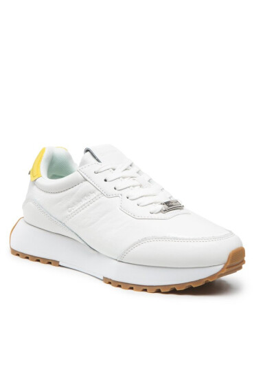 Calvin Klein Сникърси Asy Skived Runner Lace Up HW0HW01220 Ck White YAF - Mera.bg
