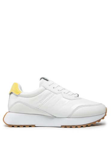 Calvin Klein Сникърси Asy Skived Runner Lace Up HW0HW01220 Ck White YAF - Mera.bg