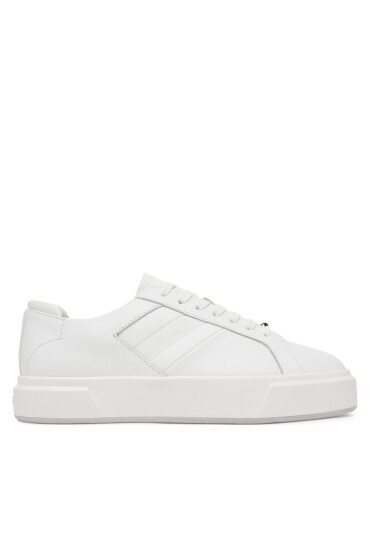 Calvin Klein Сникърси Basket Cups Lace Up Logo Tape YW0YW02007 Бял - Mera.bg