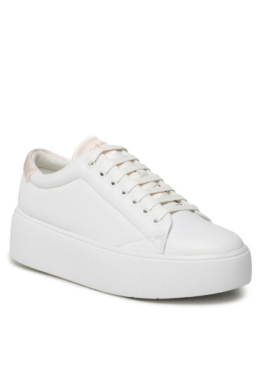 Calvin Klein Сникърси Bubble Cupsole Lace Up HW0HW01778 White/Crystal Gray 0K9 - Mera.bg