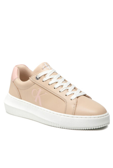 Calvin Klein Сникърси Chunky Cupsole Laceup Low Ess YW0YW00807 Tuscan Beige/Pink Blush 0GD - Mera.bg