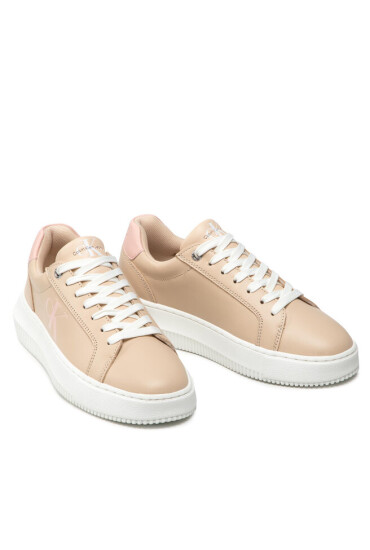 Calvin Klein Сникърси Chunky Cupsole Laceup Low Ess YW0YW00807 Tuscan Beige/Pink Blush 0GD - Mera.bg