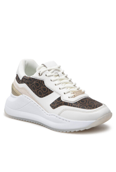 Calvin Klein Сникърси Chunky Inter Wdg Lace Up HW0HW01272 White/Brown Mono 0K4 - Mera.bg