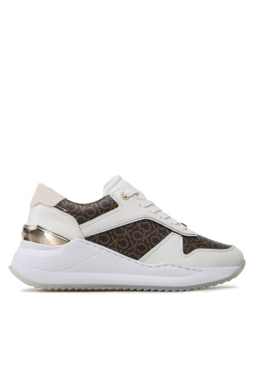 Calvin Klein Сникърси Chunky Intern Wedge Lace Up-Mono HW0HW01439 Бял - Mera.bg