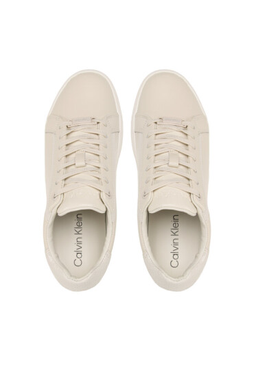 Calvin Klein Сникърси Clean Cup Lace Up Nano Mono Mix HW0HW01592 Екрю - Mera.bg