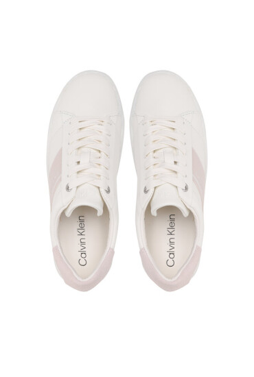 Calvin Klein Сникърси Clean Cupsole Lace Up HW0HW01415 Marshmallow/Crystal Gray - Mera.bg