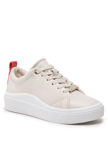Calvin Klein Сникърси Cupsole Wave Lace Up HW0HW01196 Dk Ecru PC4 - Mera.bg