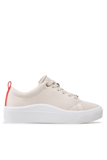 Calvin Klein Сникърси Cupsole Wave Lace Up HW0HW01196 Dk Ecru PC4 - Mera.bg