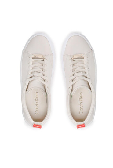Calvin Klein Сникърси Cupsole Wave Lace Up HW0HW01196 Dk Ecru PC4 - Mera.bg