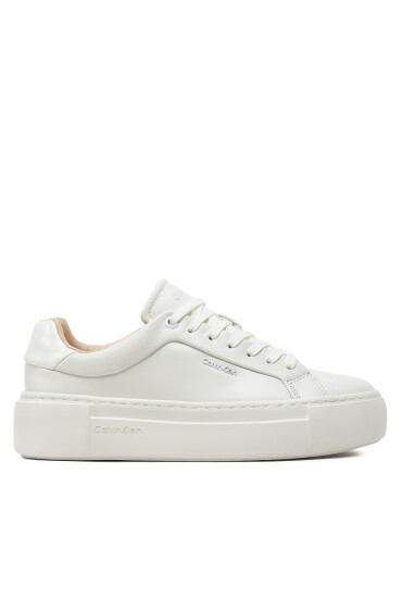 Calvin Klein Сникърси Ff Cupsole Lace Up W/Ml Lth HW0HW02118 Бял - Mera.bg