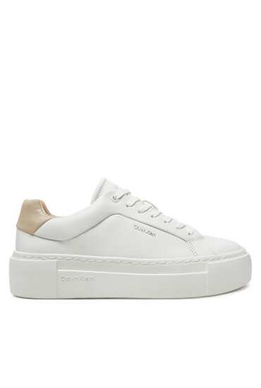 Calvin Klein Сникърси Ff Cupsole Lace Up W/Ml Lth HW0HW02202 Бял - Mera.bg