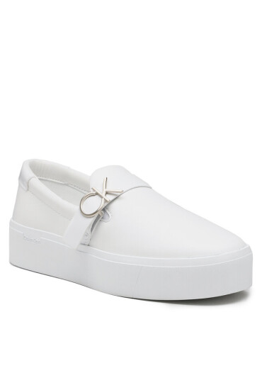 Calvin Klein Сникърси Flatform Cup Slip On W/Hw HW0HW01516 Triple White 0K4 - Mera.bg