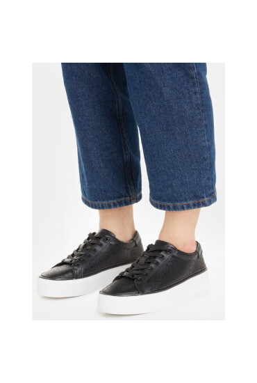Calvin Klein Сникърси Flatform Cupsole Lace Up-Epi Mn HW0HW01670 Черен - Mera.bg