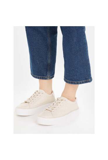 Calvin Klein Сникърси Flatform Cupsole Lace Up-Epi Mn HW0HW01670 Бял - Mera.bg