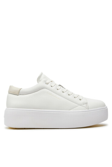 Calvin Klein Сникърси Flatform Cupsole Lace Up Lth HW0HW01892 Бял - Mera.bg