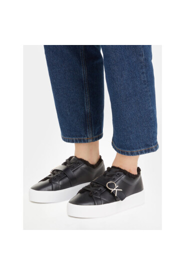 Calvin Klein Сникърси Flatform Cupsole Lace Up W/Hw Wl HW0HW01671 Ck Black BEH - Mera.bg