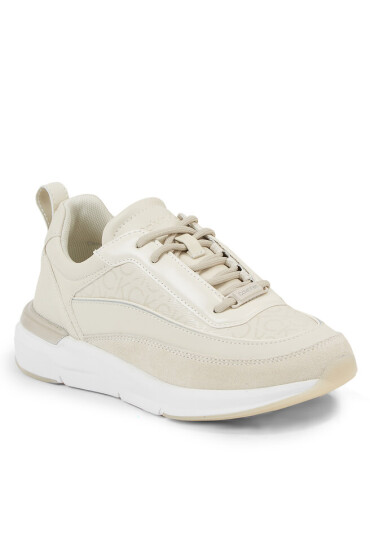 Calvin Klein Сникърси Flexi Runner Lace Up - Epi Mono HW0HW01662 Бежов - Mera.bg