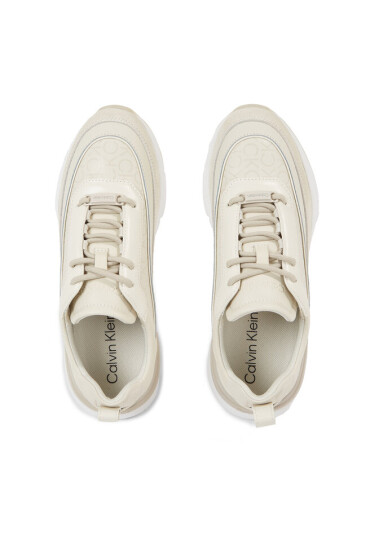 Calvin Klein Сникърси Flexi Runner Lace Up - Epi Mono HW0HW01662 Бежов - Mera.bg