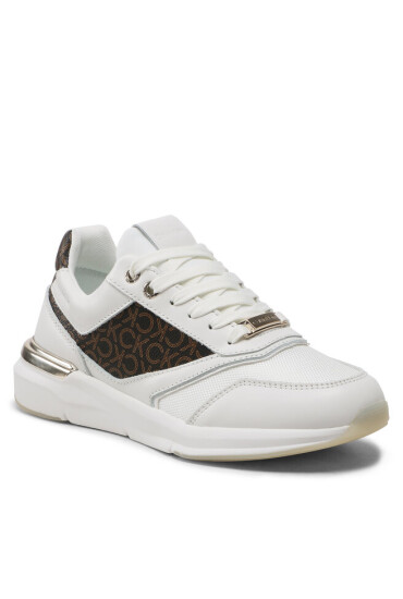 Calvin Klein Сникърси Flexi Runner - Mono HW0HW01437 White/Brown Mono 0LD - Mera.bg