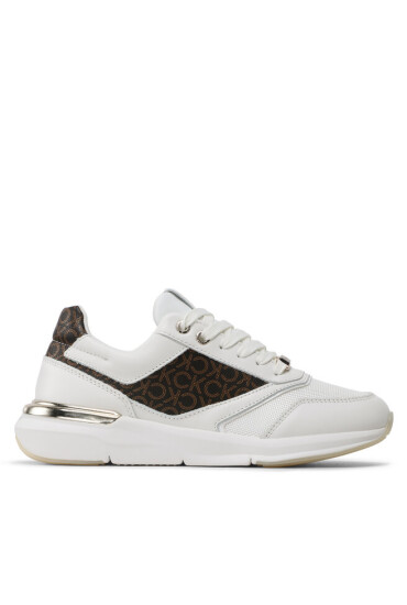 Calvin Klein Сникърси Flexi Runner - Mono HW0HW01437 White/Brown Mono 0LD - Mera.bg